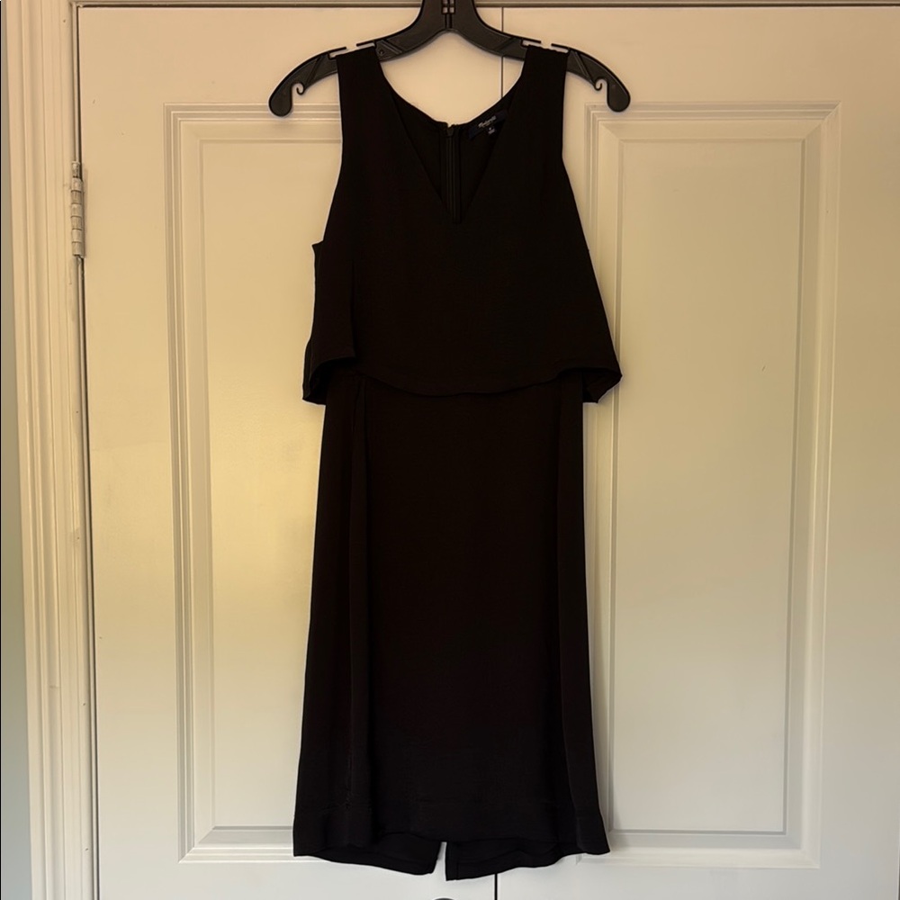 Madewell Black Sleeveless Sheath Midi Dress